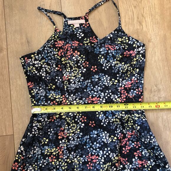 Banana Republic Dress Womens 6 Black Floral Print Sleeveless A Line Short Whimsy - Picture 7 of 9